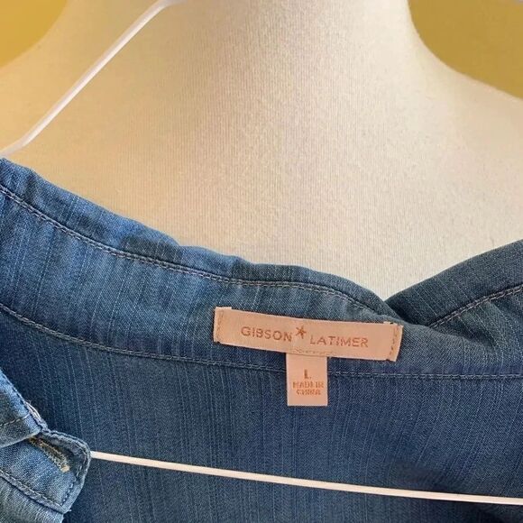 NWOT Gibson Latimer Long Sleeve Hi/Low Top #25 - Picture 4 of 4
